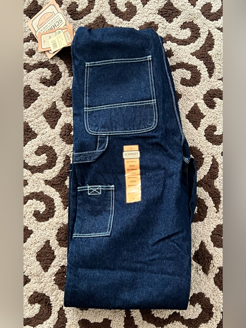 C.E. Schmidt Workwear Denim Bib Overalls 36x32 NWT - Picture 5 of 7